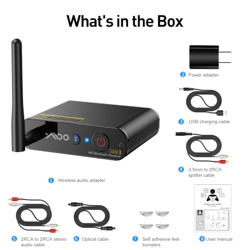 YMOO DS200Plus Bluetooth 5.3 Receiver for Home Stereo with Audiophile DAC