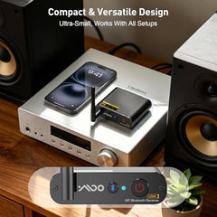 YMOO DS200Plus Bluetooth 5.3 Receiver for Home Stereo with Audiophile DAC