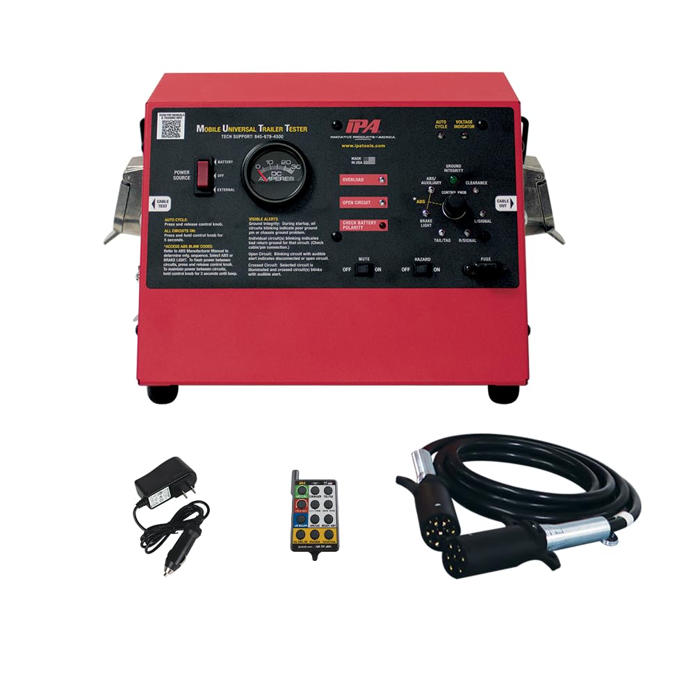 Universal 7-Way Trailer Tester with ABS & Remote Control