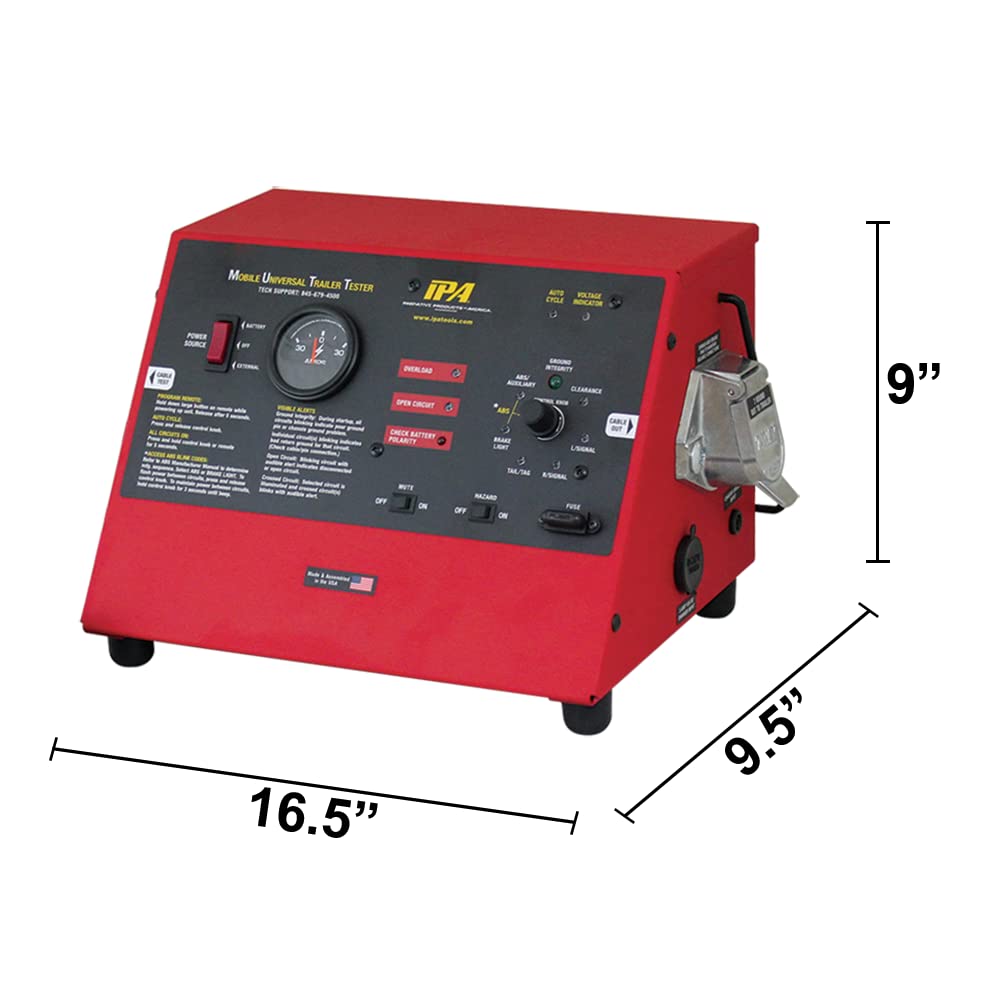 Universal 7-Way Trailer Tester with ABS & Remote Control