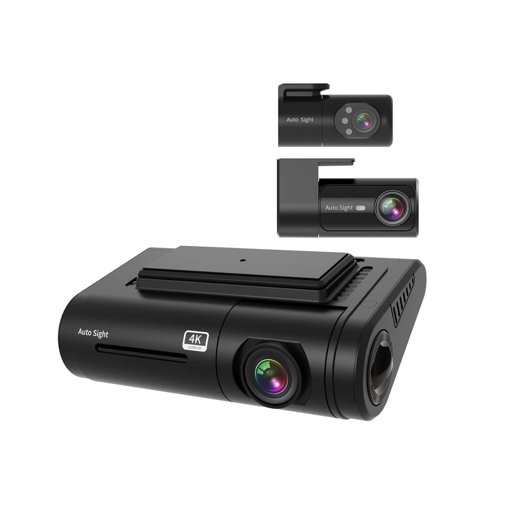4K Triple-Lens Dash Cam with 4G & Night Vision