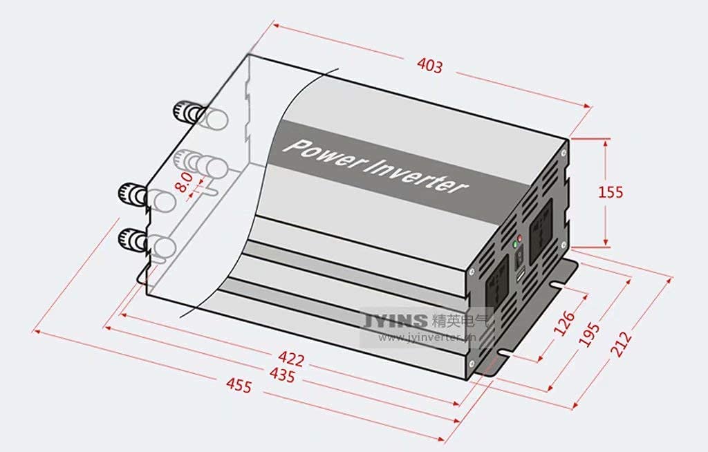 5000W Pure Sine Wave Power Inverter 24V to 220V