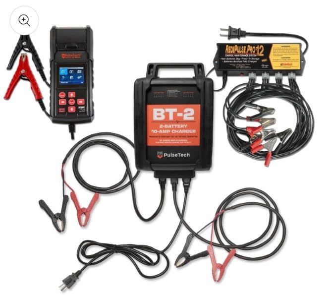 Digital Battery Tester & Multi-Station Battery Charger Bundle