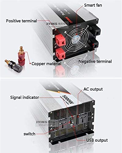 5000W Pure Sine Wave Power Inverter 24V to 220V