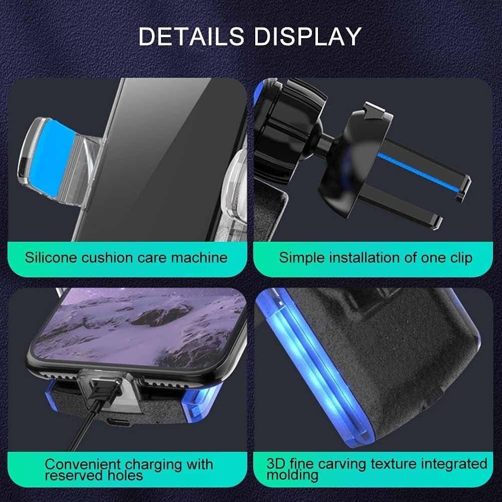 10W Wireless Car Charger Mount with Smart Sensor Holder