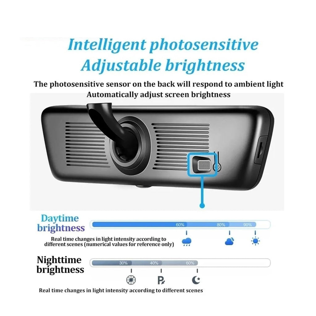 8.2-Inch Rearview Mirror Dash Cam for Toyota Camry XV50/70