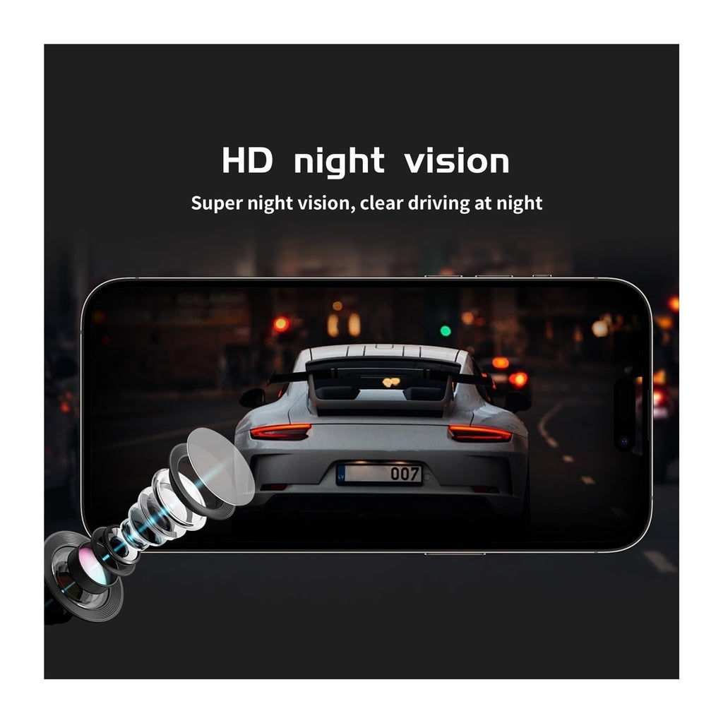 4K Triple-Lens Dash Cam with 4G & Night Vision
