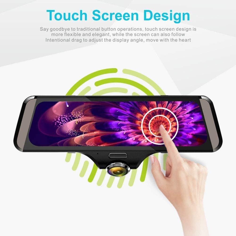 10-Inch 1080P 360° Dual-Lens Dash Cam with GPS