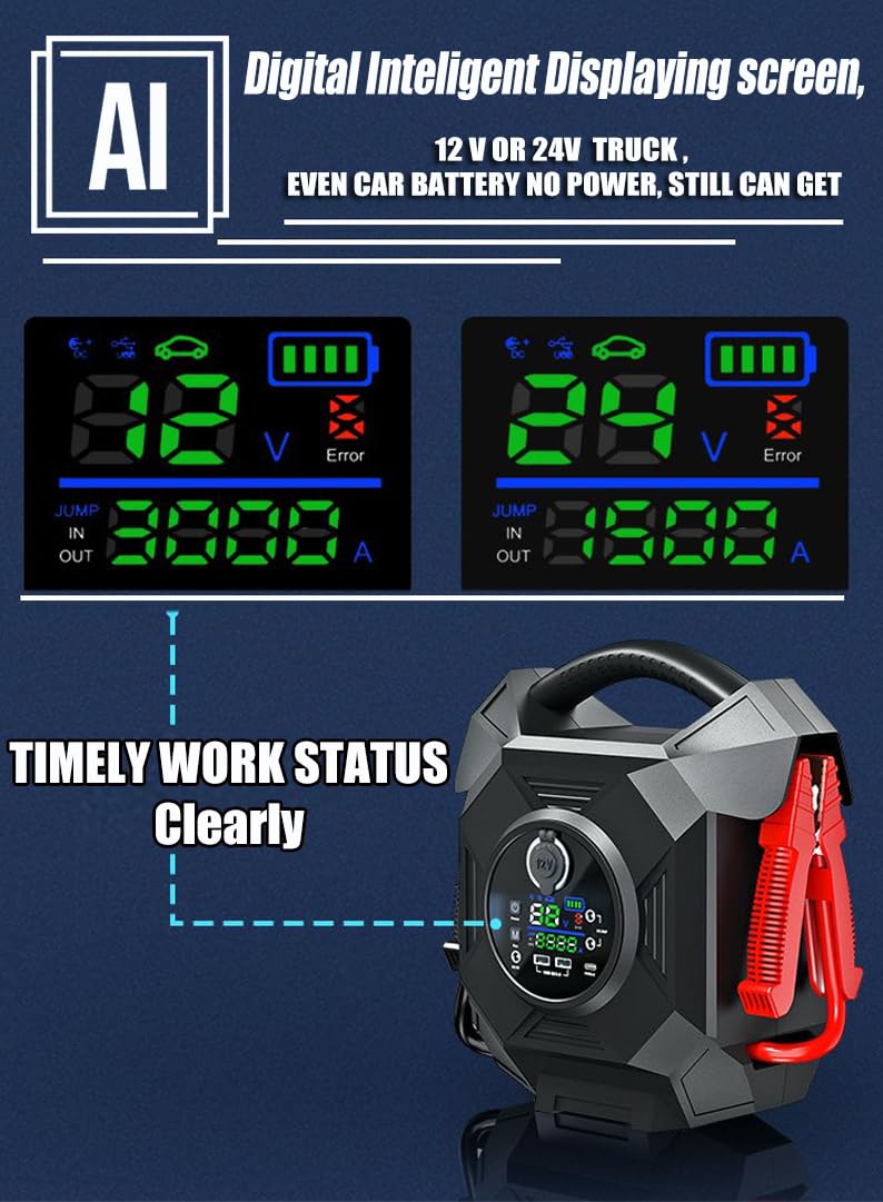 30000A Heavy Duty 12V/24V Truck Jump Starter