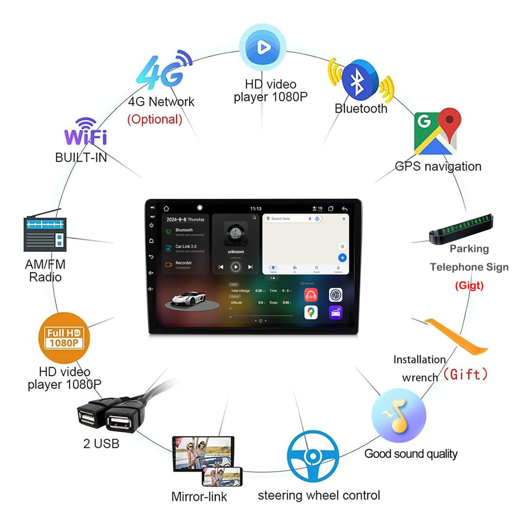 9-Inch Android 14 Car Stereo for Nexia 2020–2022 with CarPlay & GPS