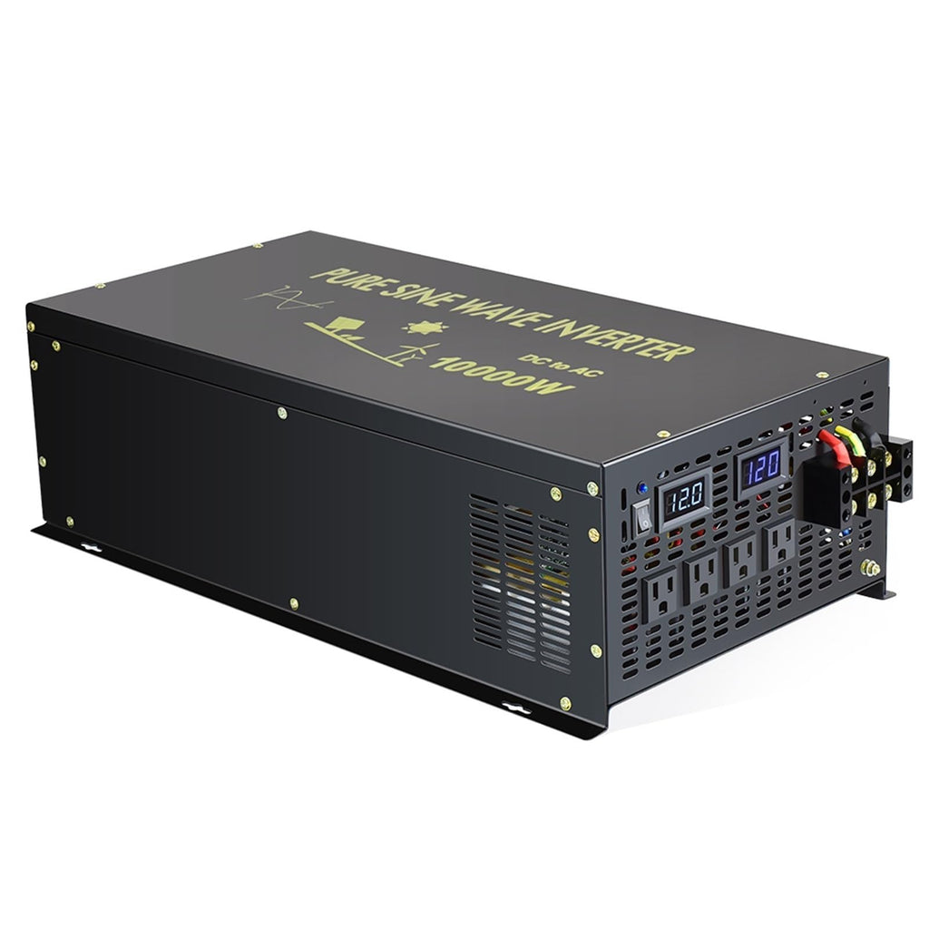 10000W Pure Sine Wave Power Inverter 12V/24V/36V/48V to AC 110V–240V