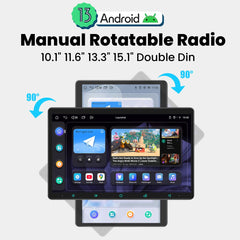 15.1-Inch Rotating Double DIN Car Stereo