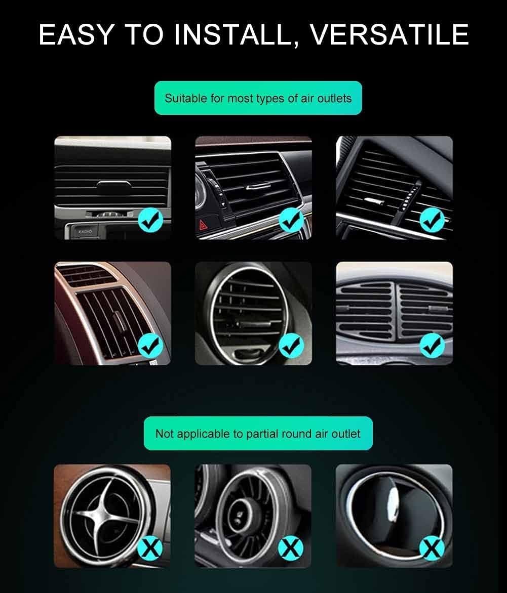 10W Wireless Car Charger Mount with Smart Sensor Holder