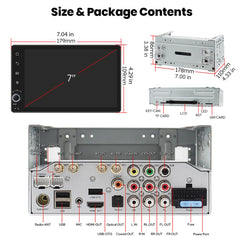 7-Inch Double DIN Car Stereo with CarPlay & Android Auto