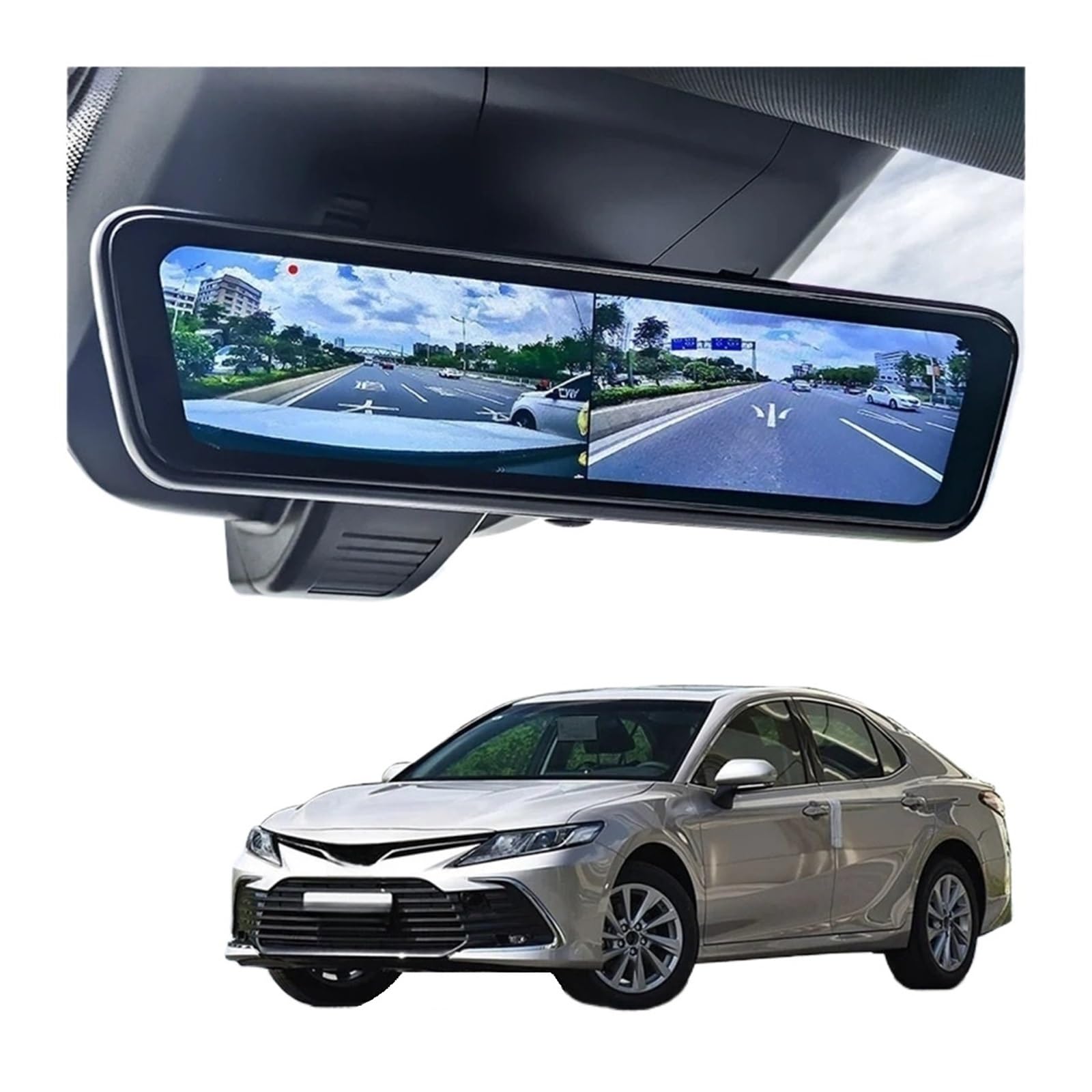8.2-Inch Rearview Mirror Dash Cam for Toyota Camry XV50/70