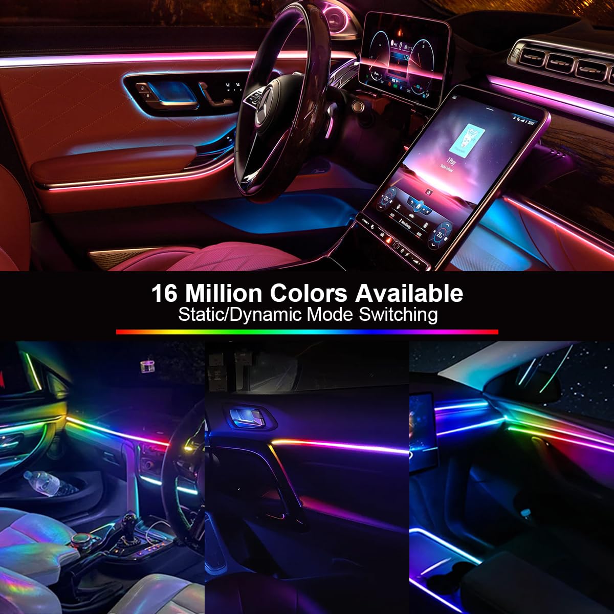 RGB Interior LED Ambient Light Kit with App Control