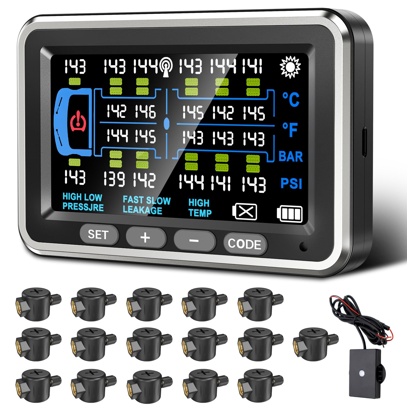 4.5-Inch RV TPMS with Flow-Through Sensors