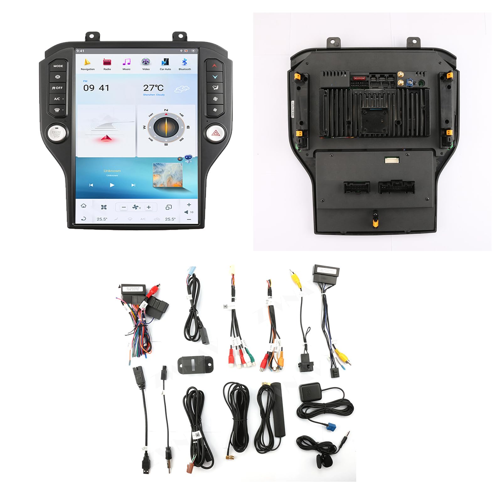 14.4-Inch Android 13 Car Stereo for Mustang 2015–2022 with CarPlay & GPS