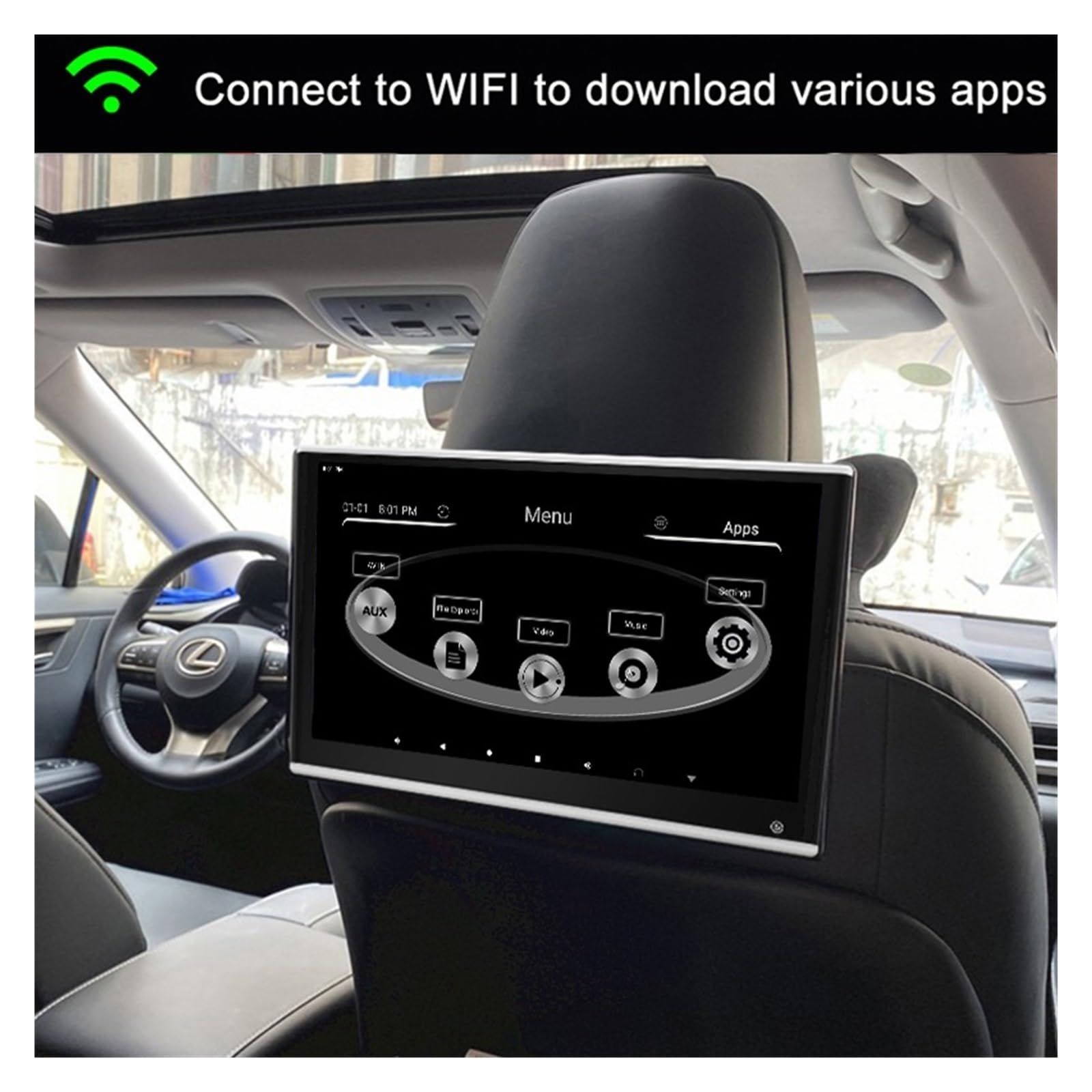 Touchscreen Car Headrest Monitor