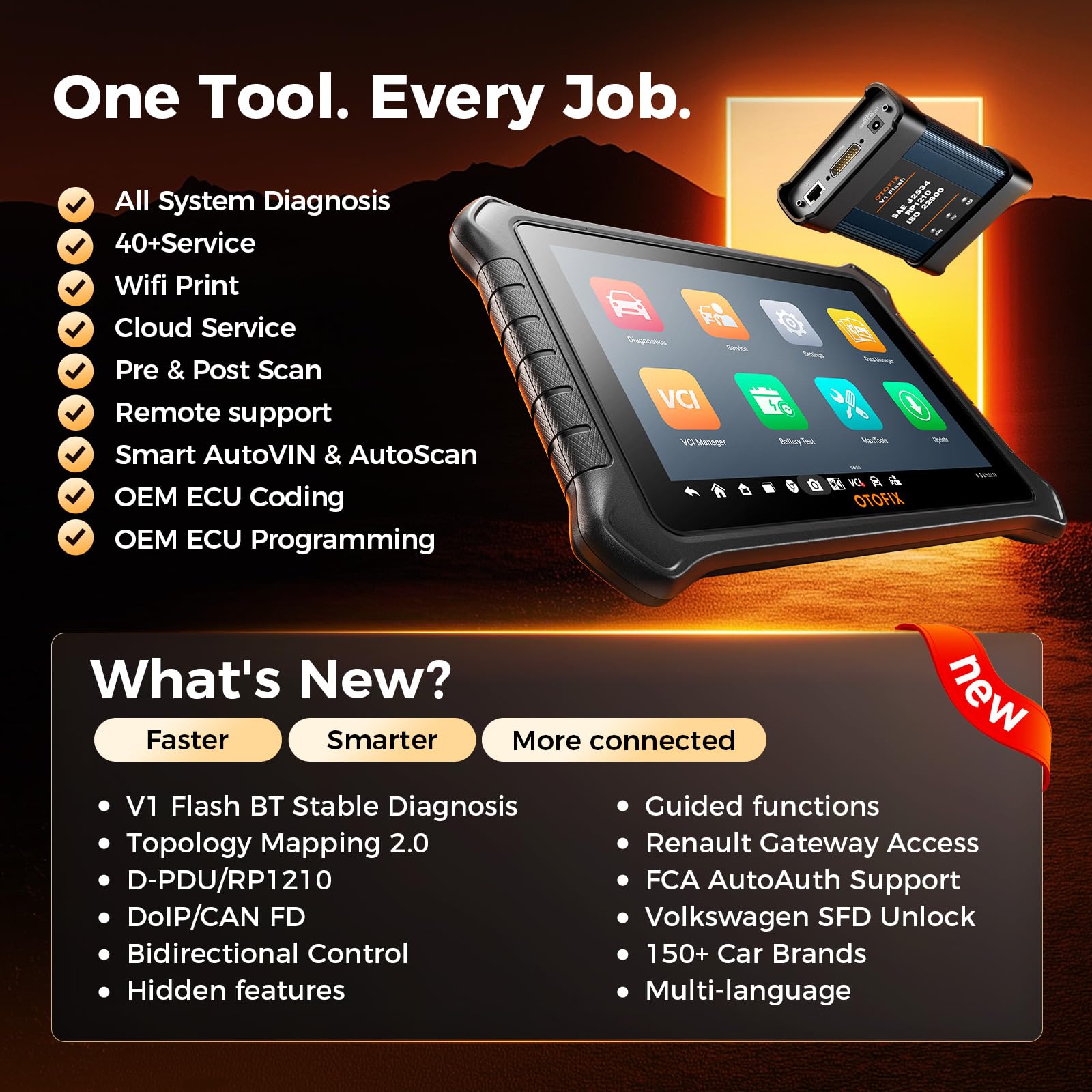 J2534 Bidirectional OBD2 Diagnostic Scanner with ECU Coding