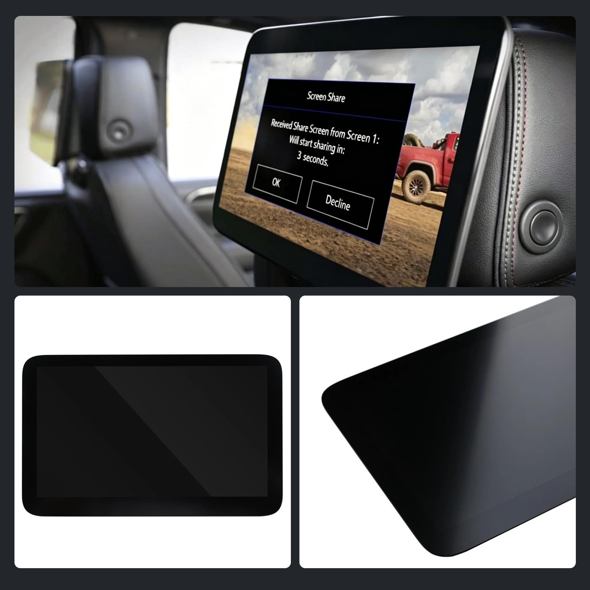 12.6-Inch Rear Entertainment Display for Yukon, Tahoe, Suburban & Escalade 2021–2024