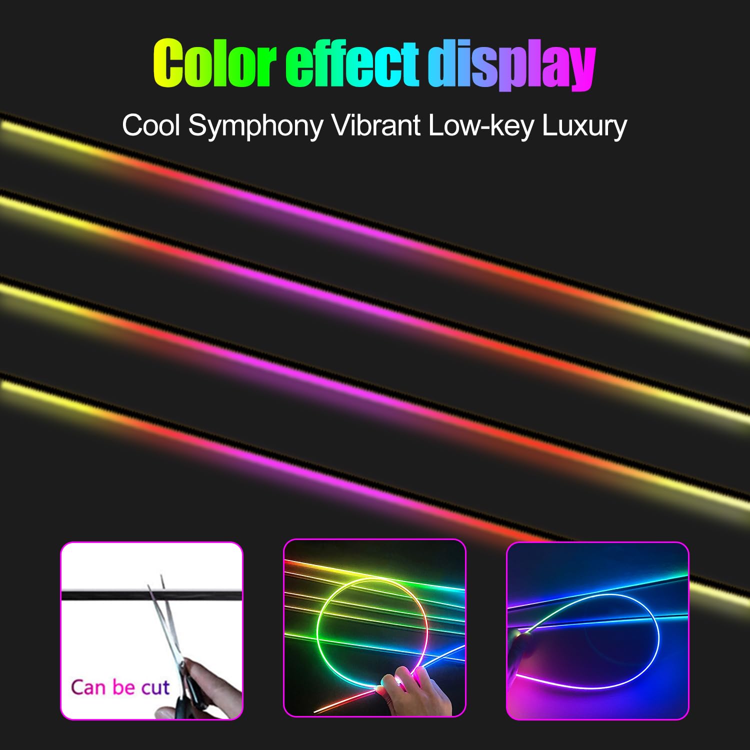 128-Color RGB Interior Ambient Light Kit with App Control