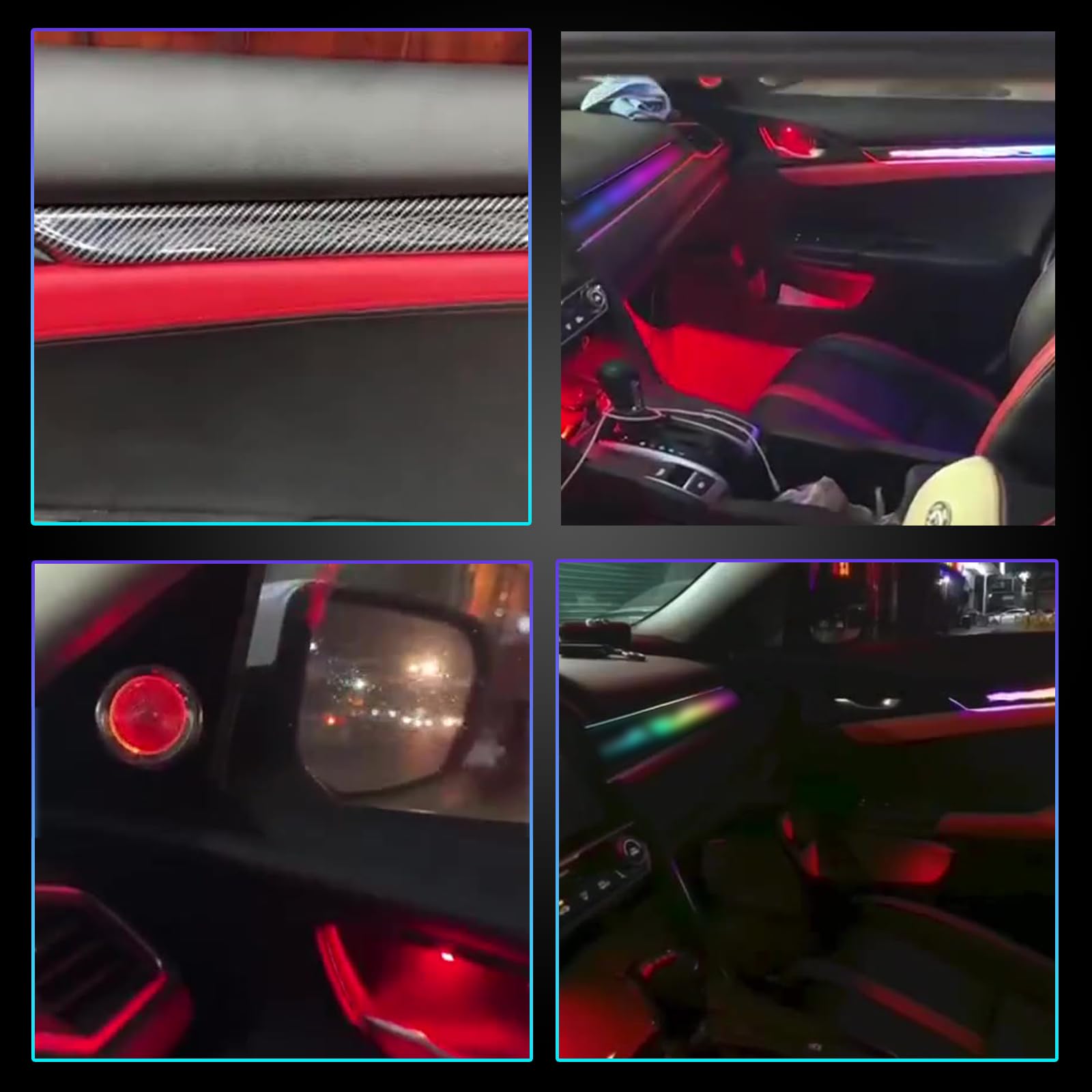 Ambient Lighting Kit for Honda Civic 2016–2021 with App Control