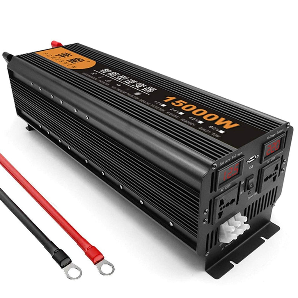 Pure Sine Wave Power Inverter 320Pure Sine Wave Power Inverter 12V/24V to 240V with Dual AC Outlets0W 4000W 5000W 6000W 8000W 9000W 12000W 15000W Peak DC 12V/24V to AC 240V Sine Wave Converter with Dual AC outlets for USB Port 12V-5000W