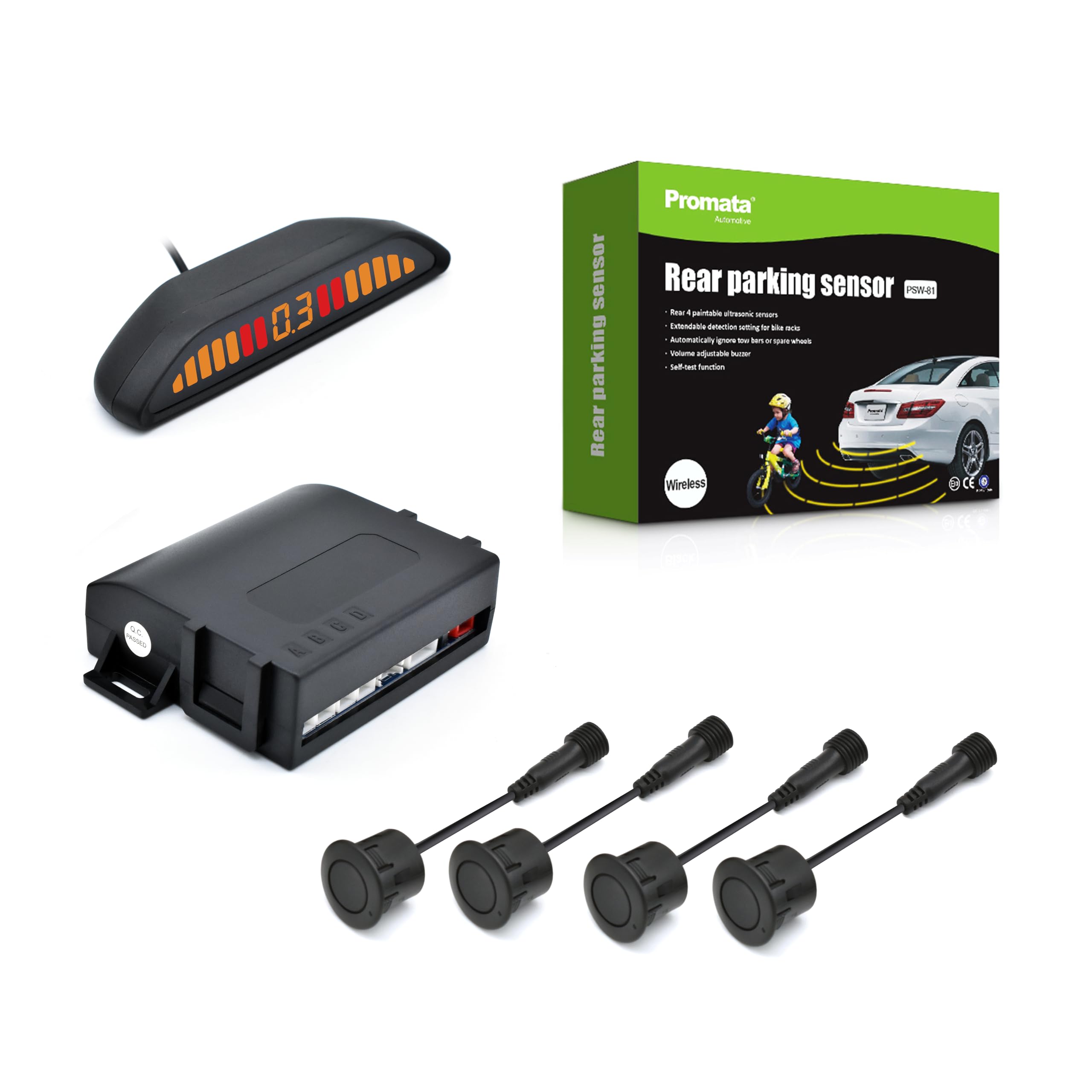12–24V Wireless Parking Sensor Kit with 4 Sensors
