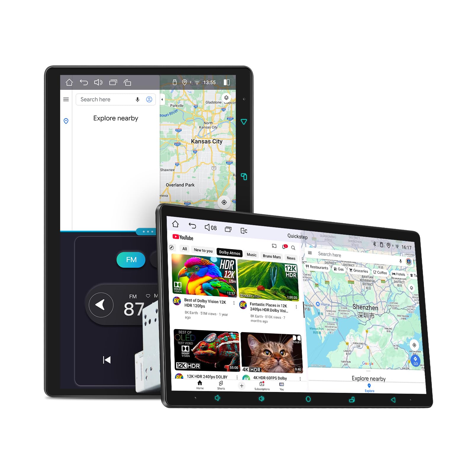 15.1-Inch Rotating Double DIN Car Stereo