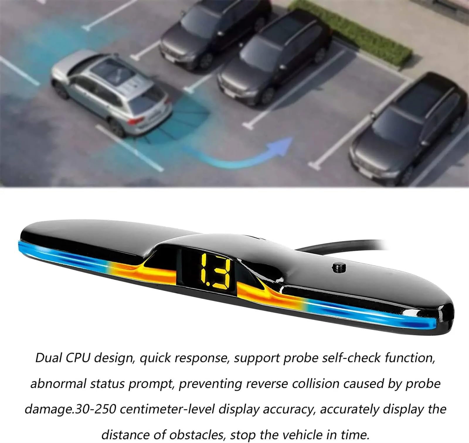 Parking Assist System with 4 Sensors & LED Display