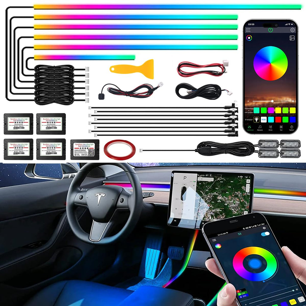 RGB Interior LED Ambient Light Kit with App Control