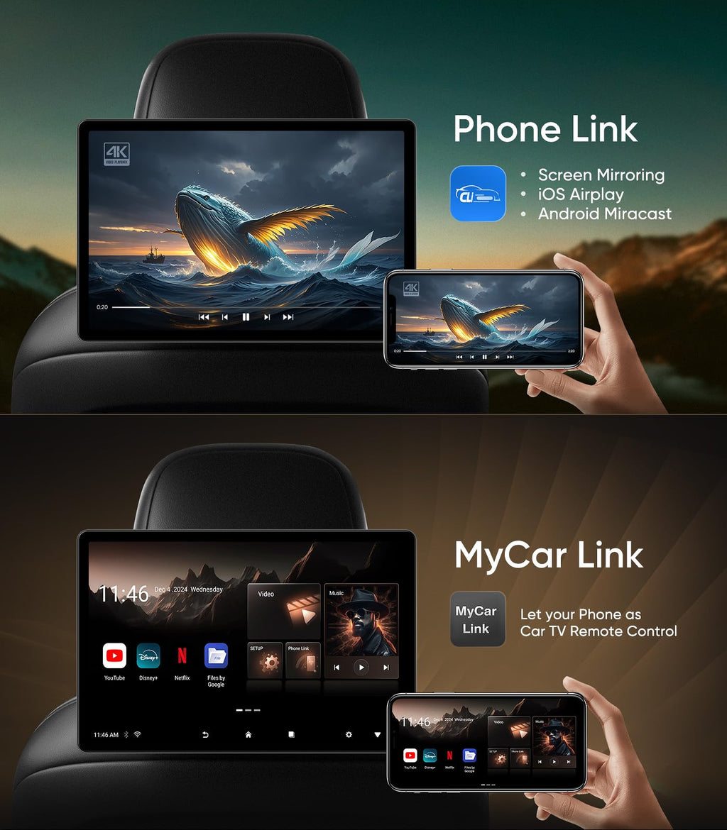 14-Inch 4K Android 13 Car Headrest Monitor