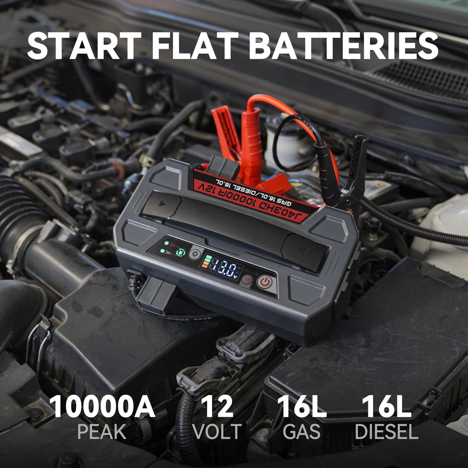 10000A 12V Jump Starter Power Bank with LED Light