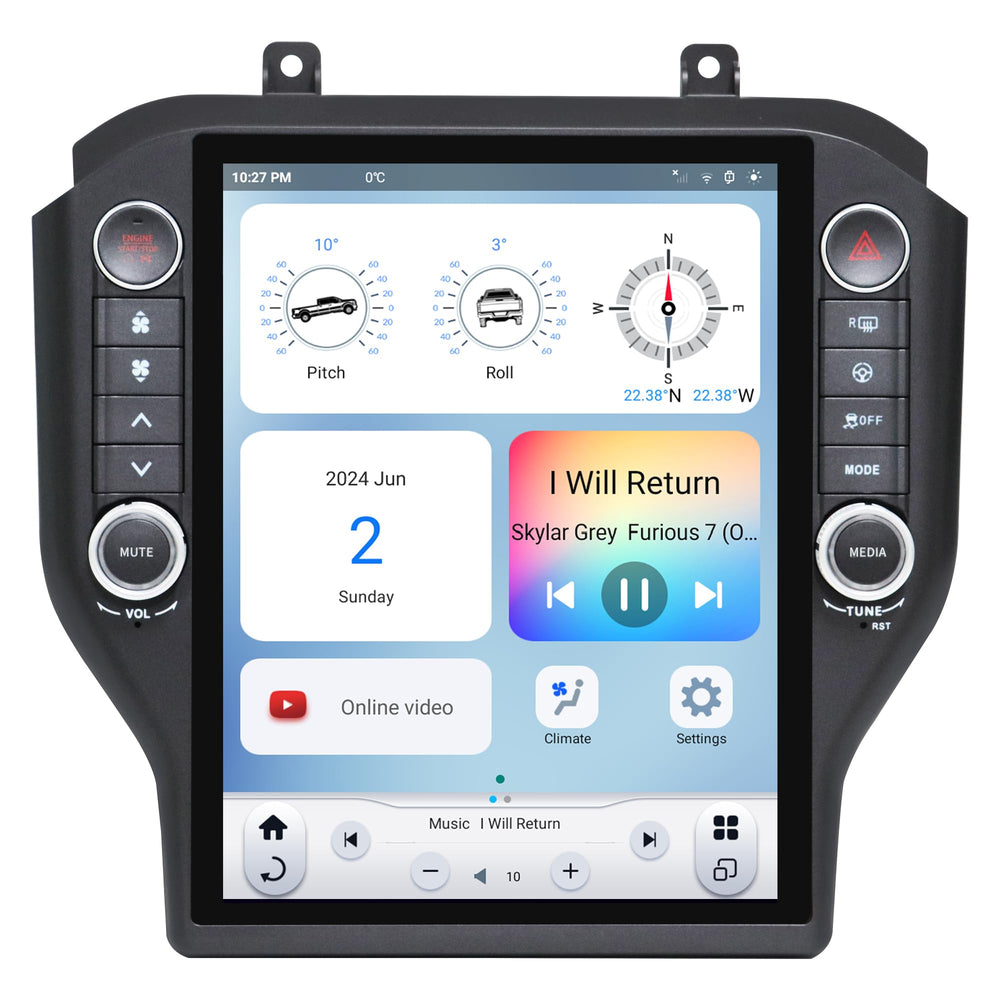 12.1-Inch Car Stereo for Ford Mustang 2015–2023