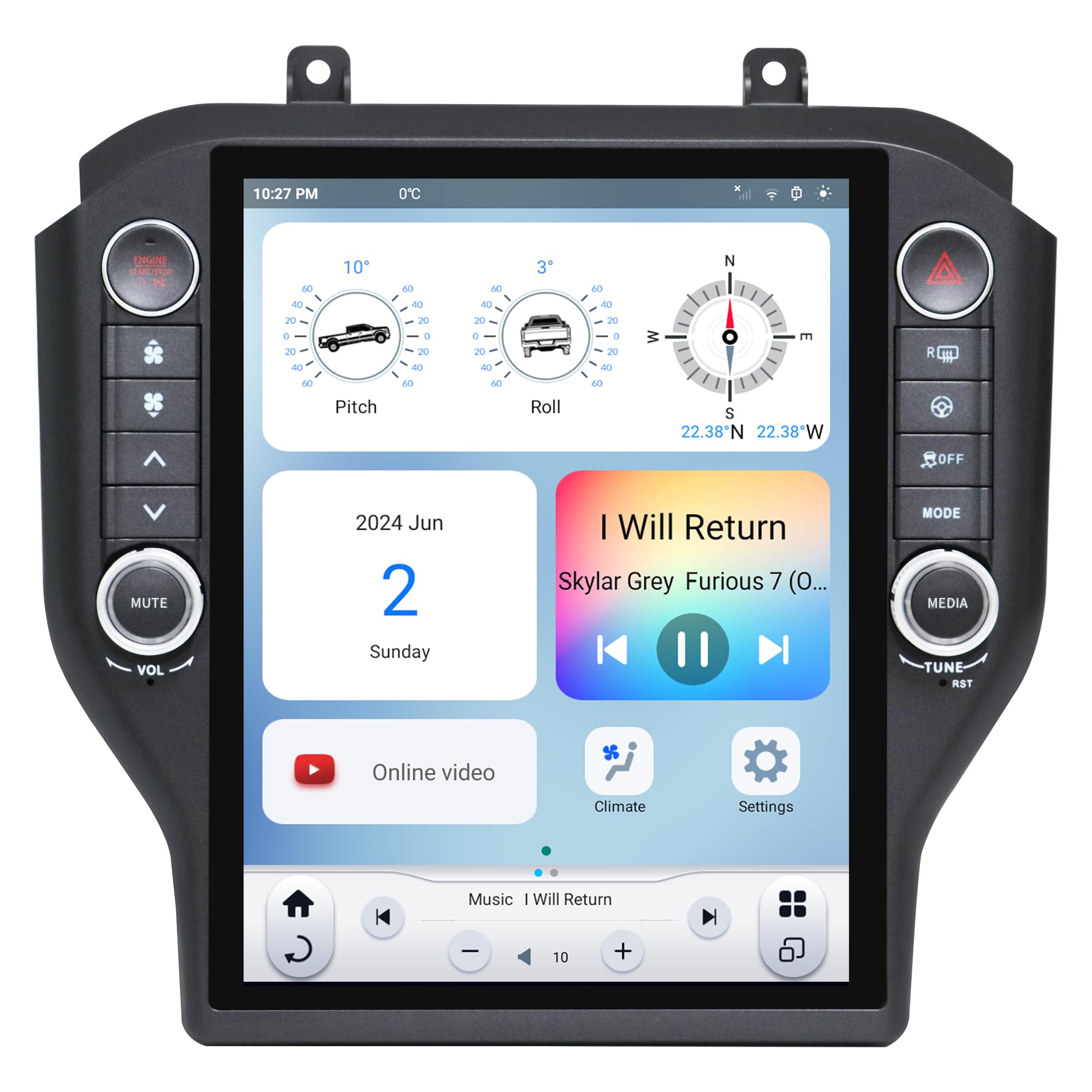 12.1-Inch Car Stereo for Ford Mustang 2015–2023