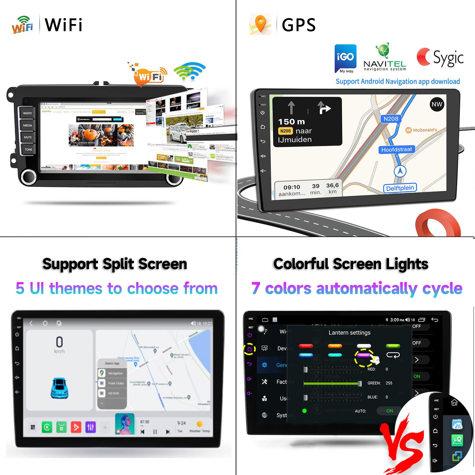 12.3-Inch Android 14 Car Stereo for Volkswagen Beetle 2004–2011 with Wireless CarPlay