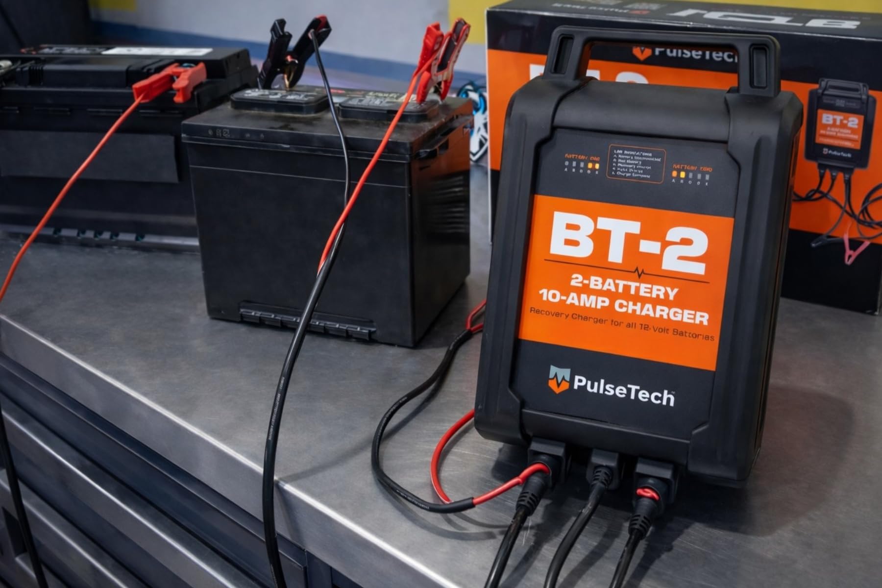 Digital Battery Tester & Multi-Station Battery Charger Bundle