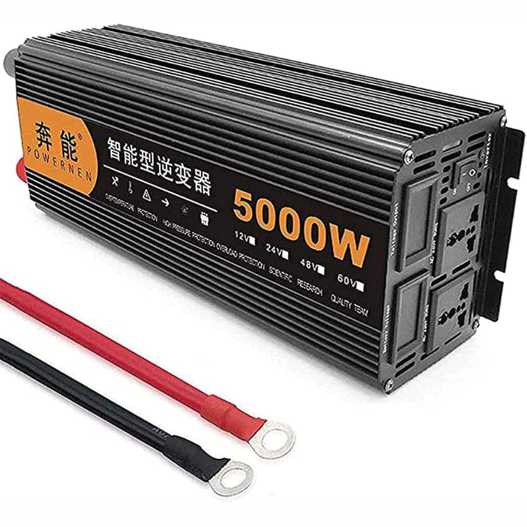 Pure Sine Wave Power Inverter 320Pure Sine Wave Power Inverter 12V/24V to 240V with Dual AC Outlets0W 4000W 5000W 6000W 8000W 9000W 12000W 15000W Peak DC 12V/24V to AC 240V Sine Wave Converter with Dual AC outlets for USB Port 12V-5000W