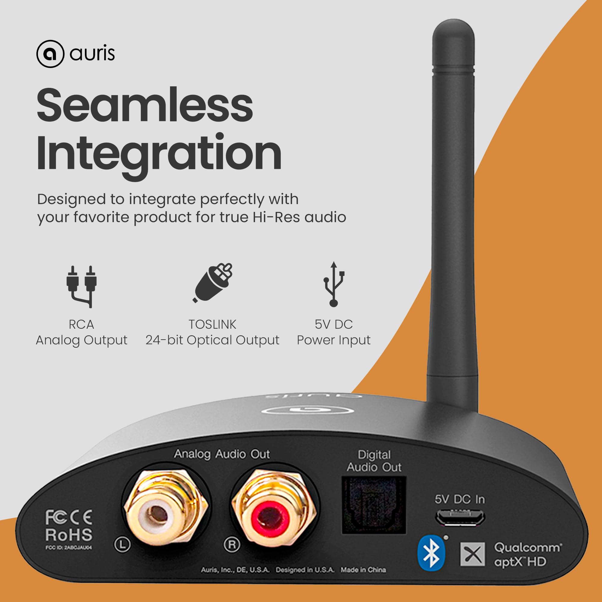 Long-Range Bluetooth 5.0 Hi-Fi Audio Receiver