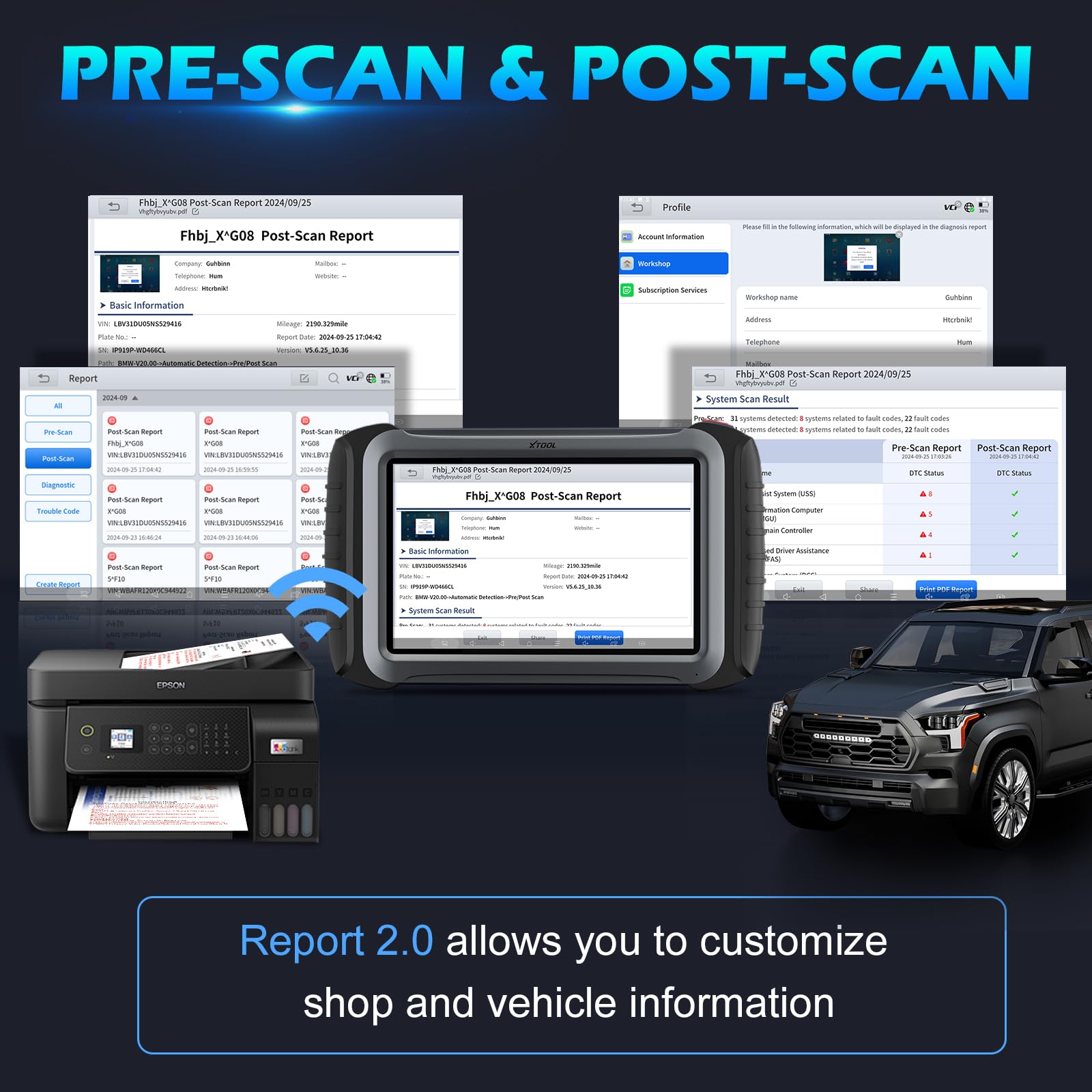 Professional OBD2 Diagnostic Scan Tool with Topology Mapping