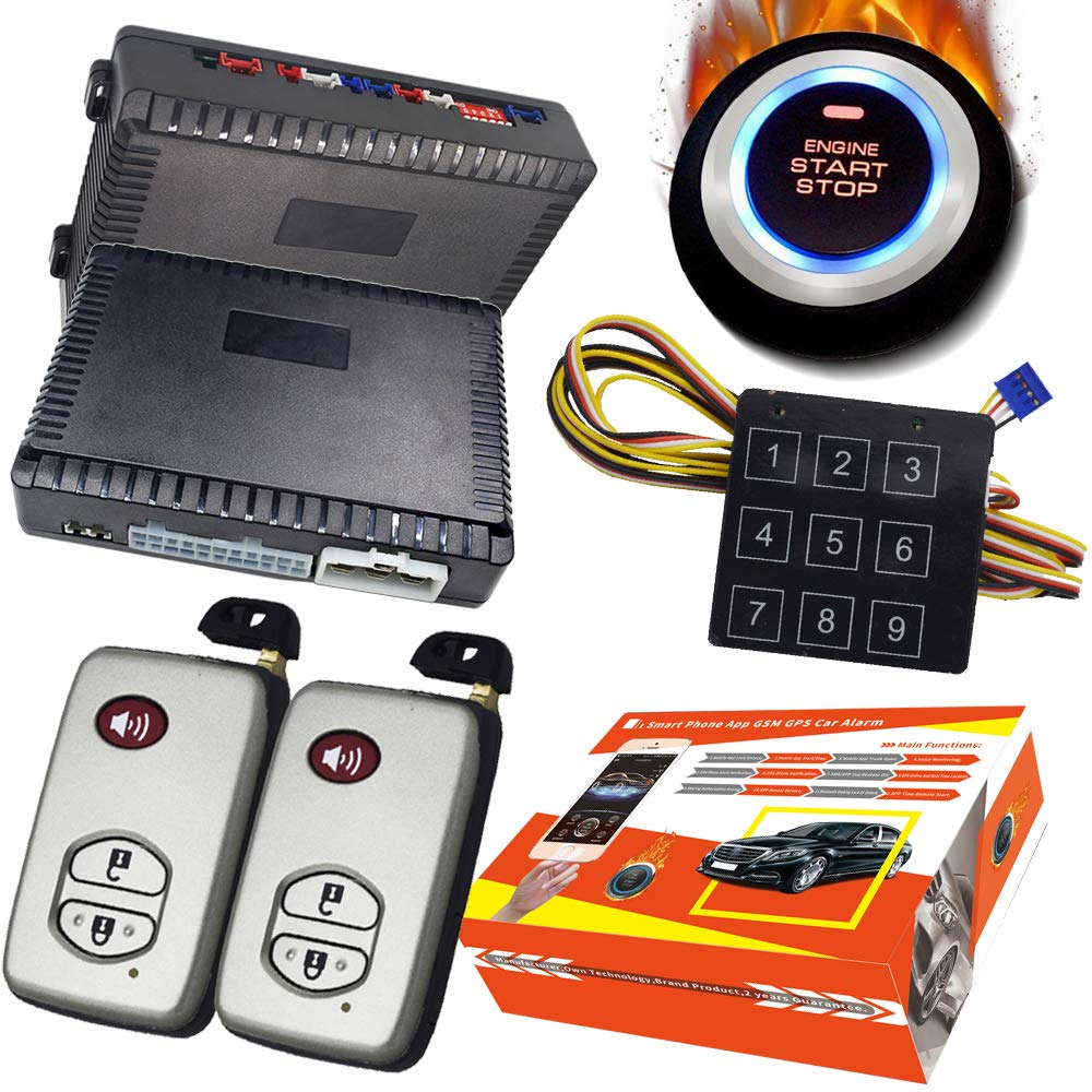 Smart Car Alarm with Passive Keyless Entry & Remote Start for Toyota