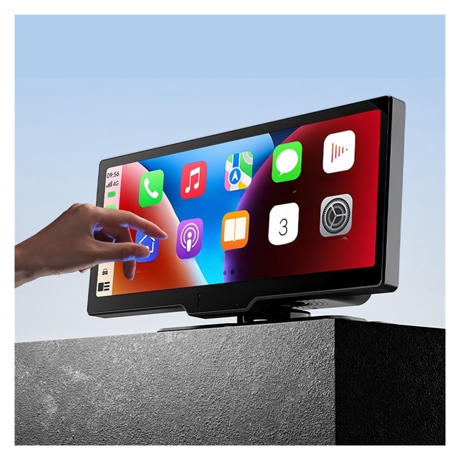 8.9-Inch 2K Dual Dash Cam with Wireless CarPlay & Android Auto