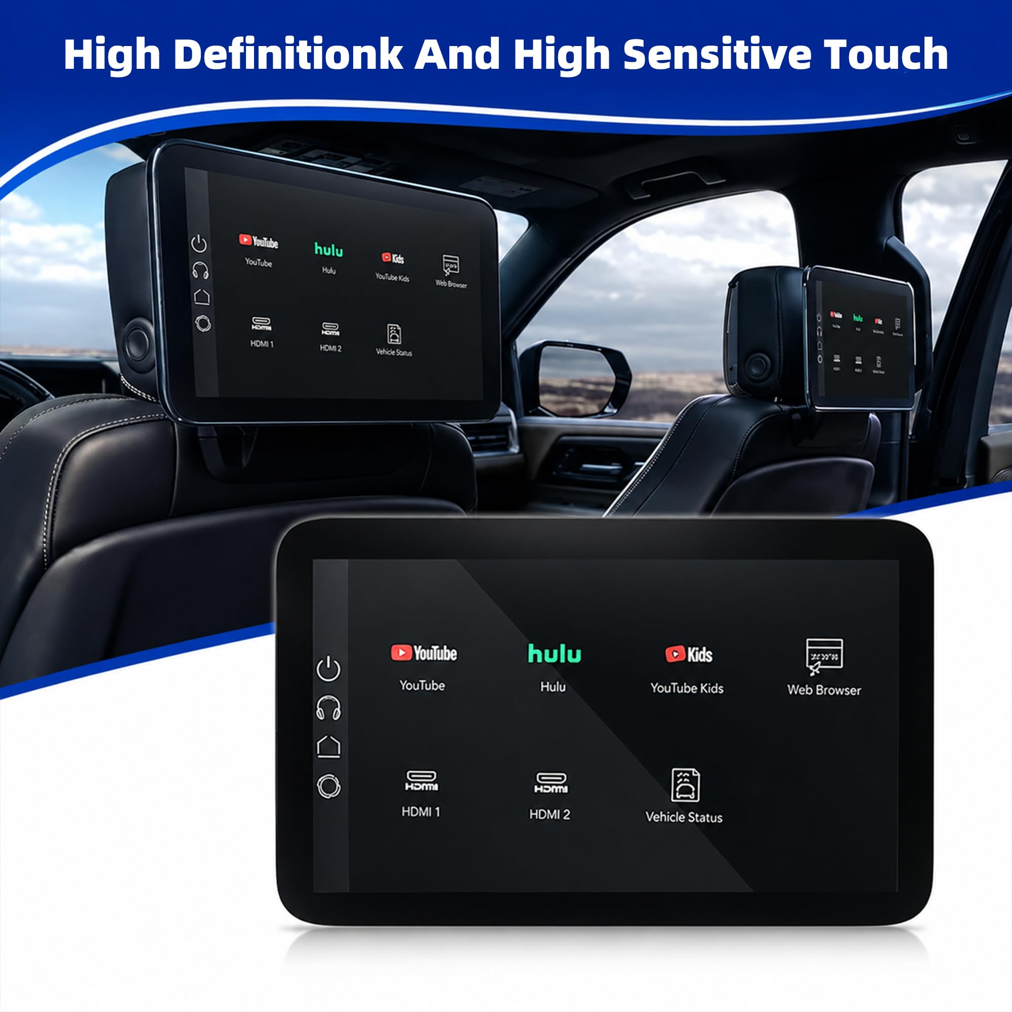 12.6-Inch Rear Entertainment Display for Yukon, Tahoe, Suburban & Escalade 2021–2024