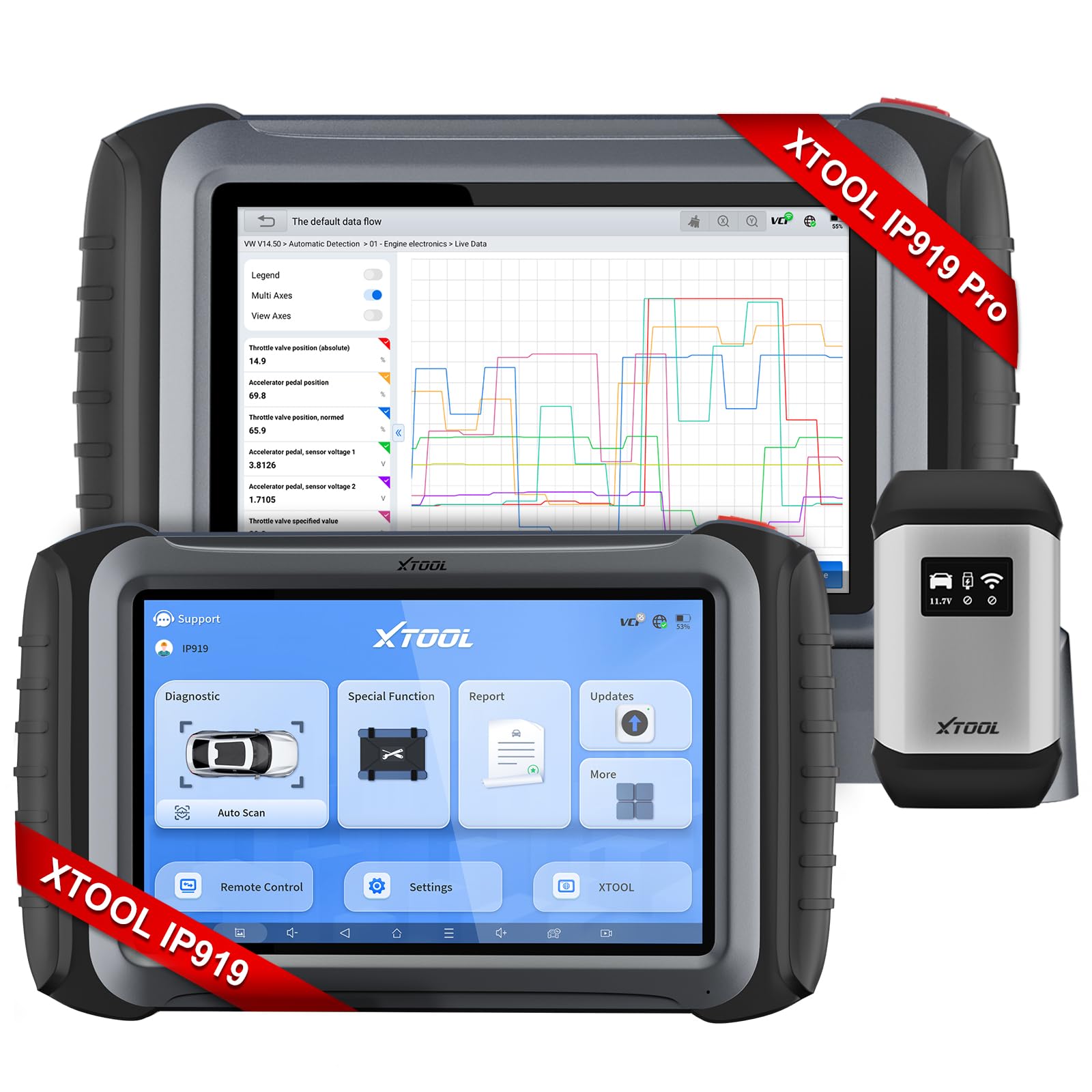 Professional OBD2 Diagnostic Scan Tool with Topology Mapping