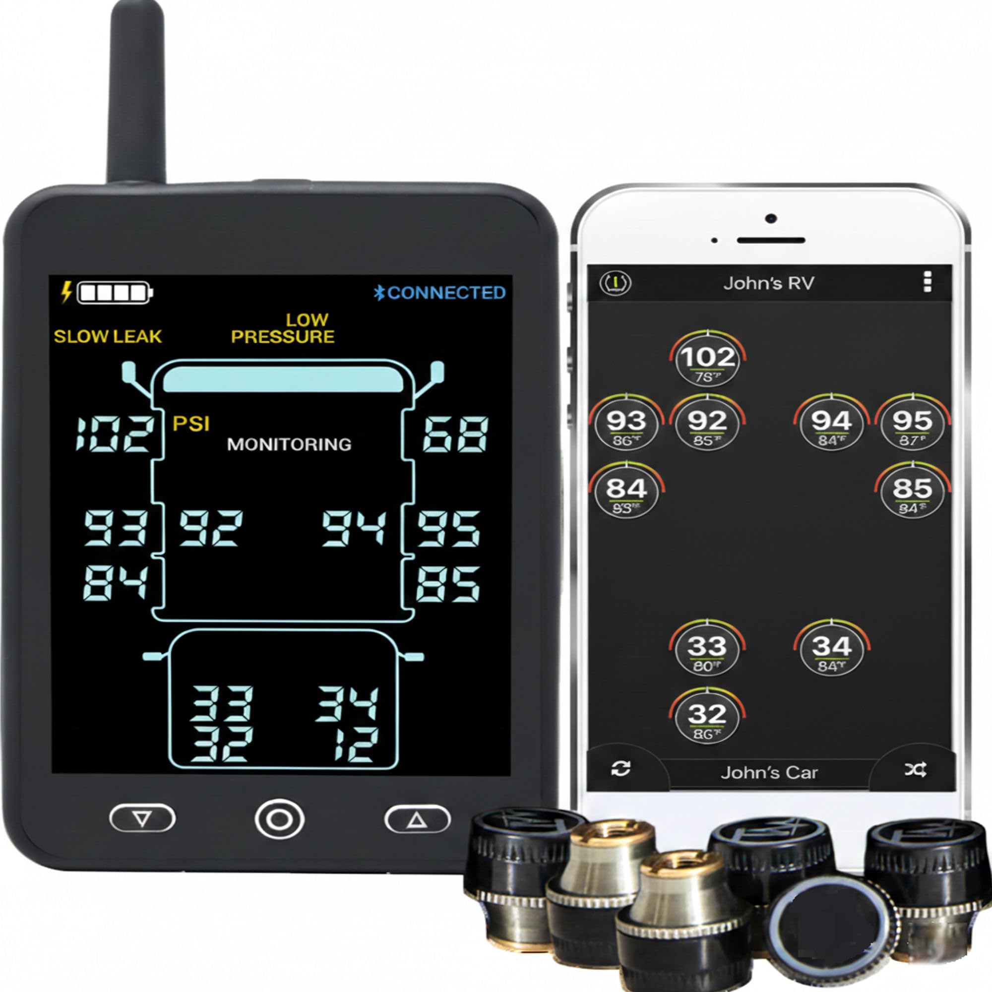 5.5-Inch Bluetooth TPMS Kit with 6 Sensors