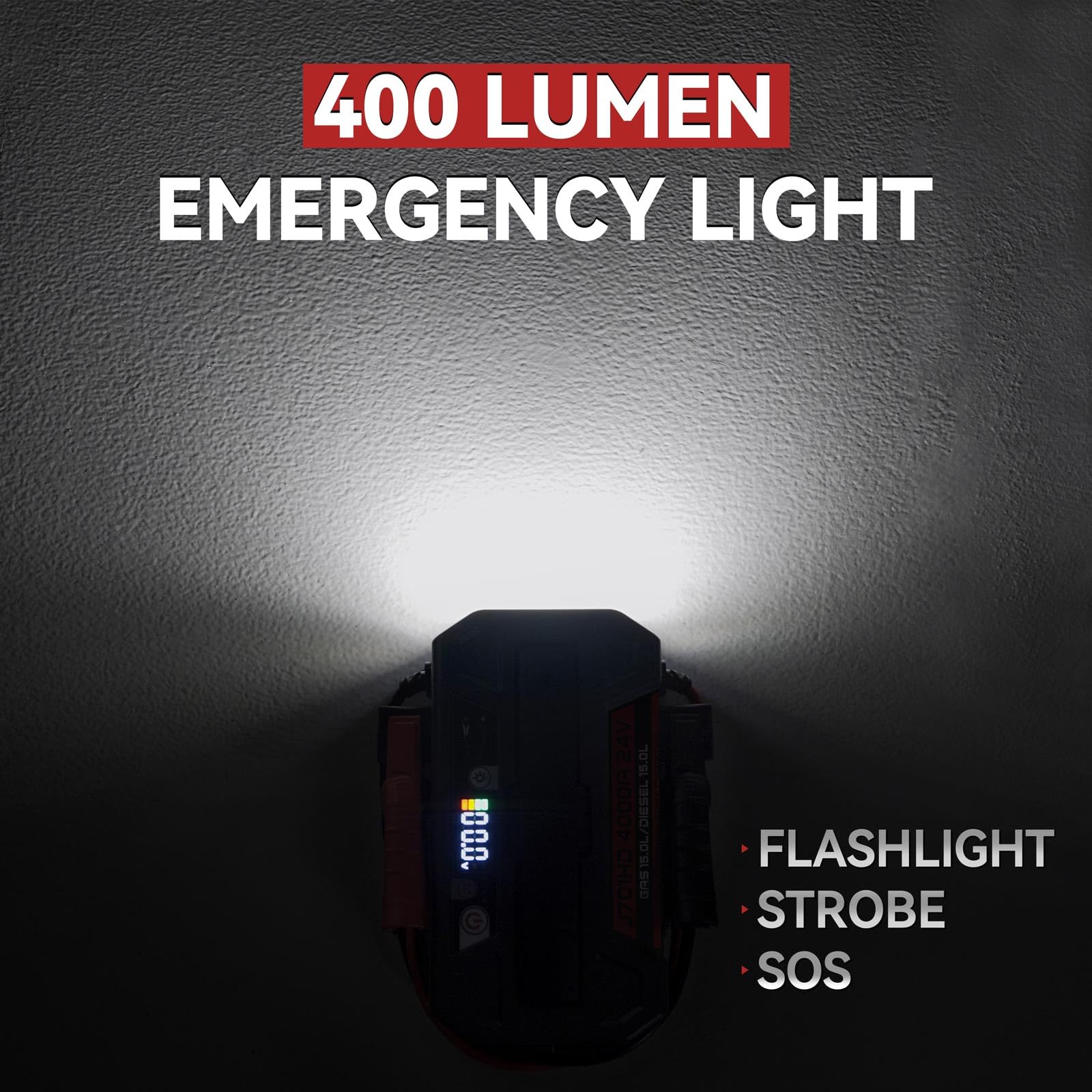 10000A 12V Jump Starter Power Bank with LED Light