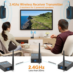 2.4GHz Wireless Audio Transmitter & Dual Receiver