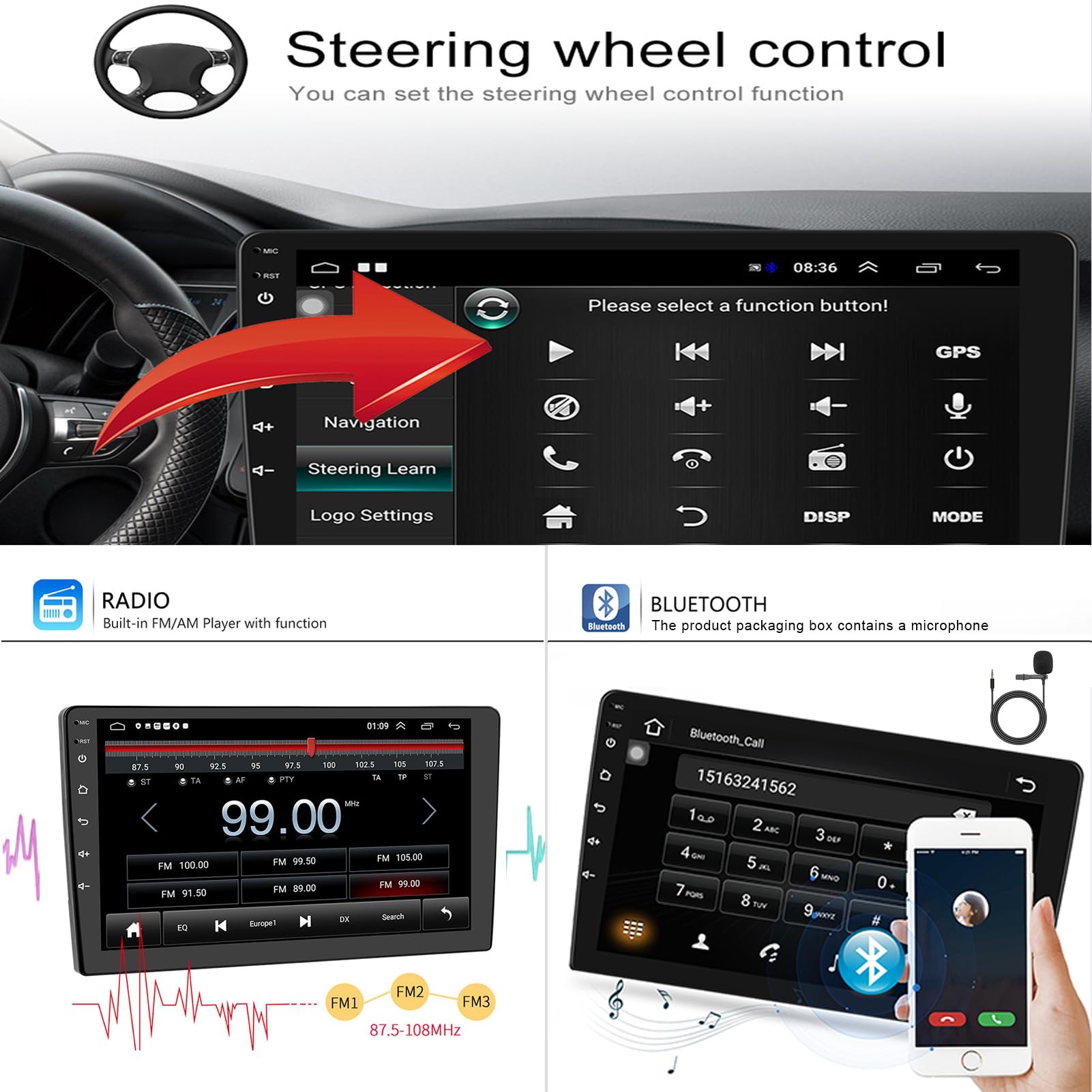 12.3-Inch Android 14 Car Stereo for Volkswagen Beetle 2004–2011 with Wireless CarPlay