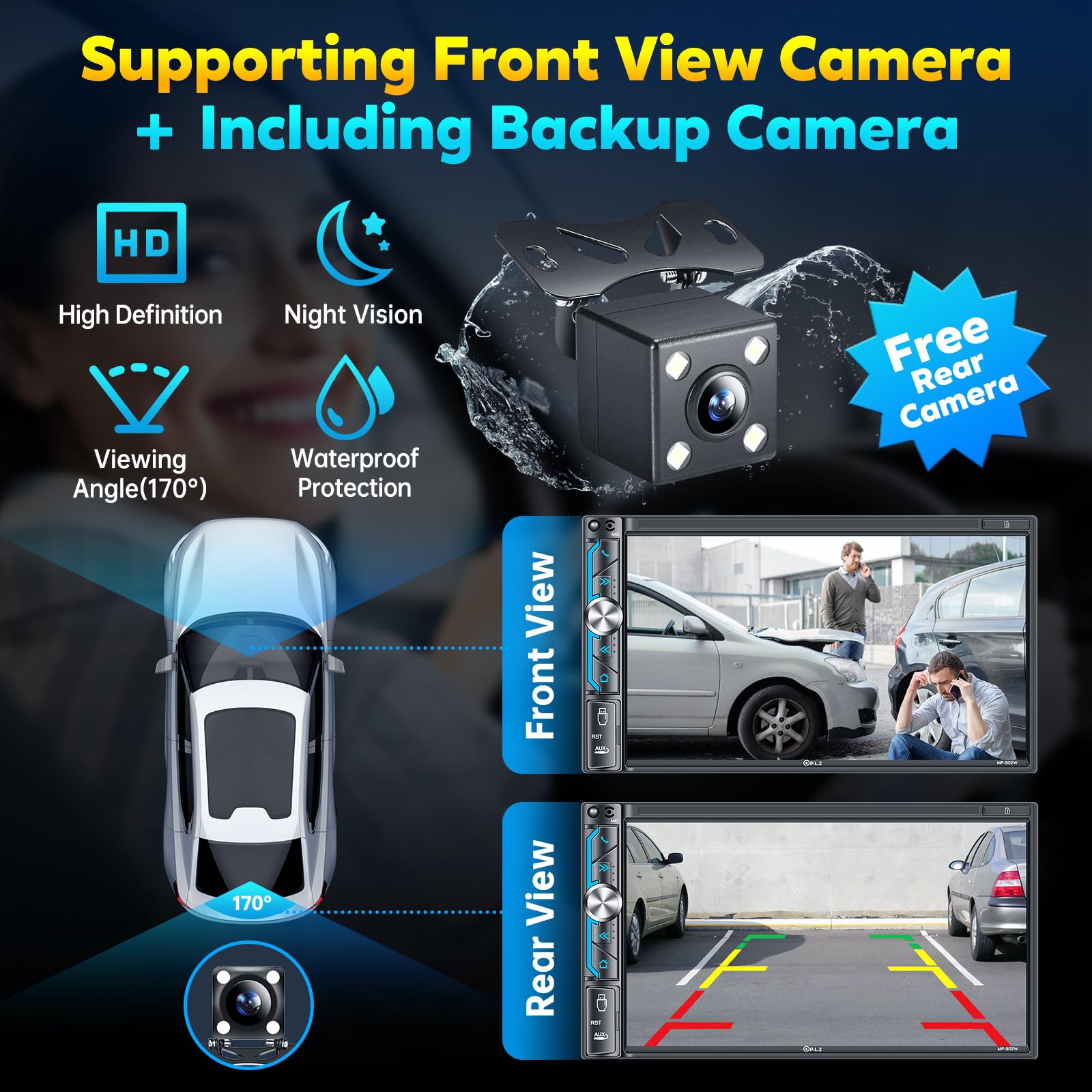 Wireless Car Stereo with CarPlay & Android Auto